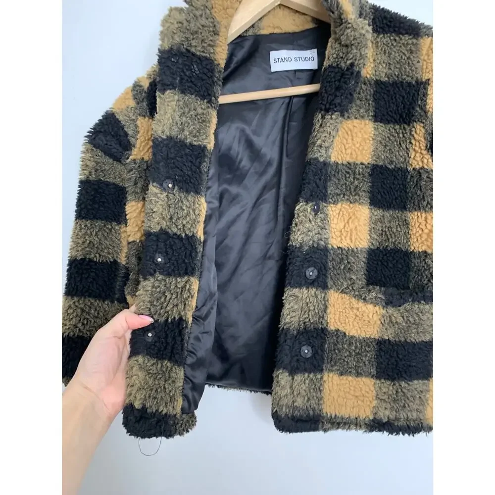 Stand Studio Marina Mini Plaid Jacket Black Nougat Kids 6YR